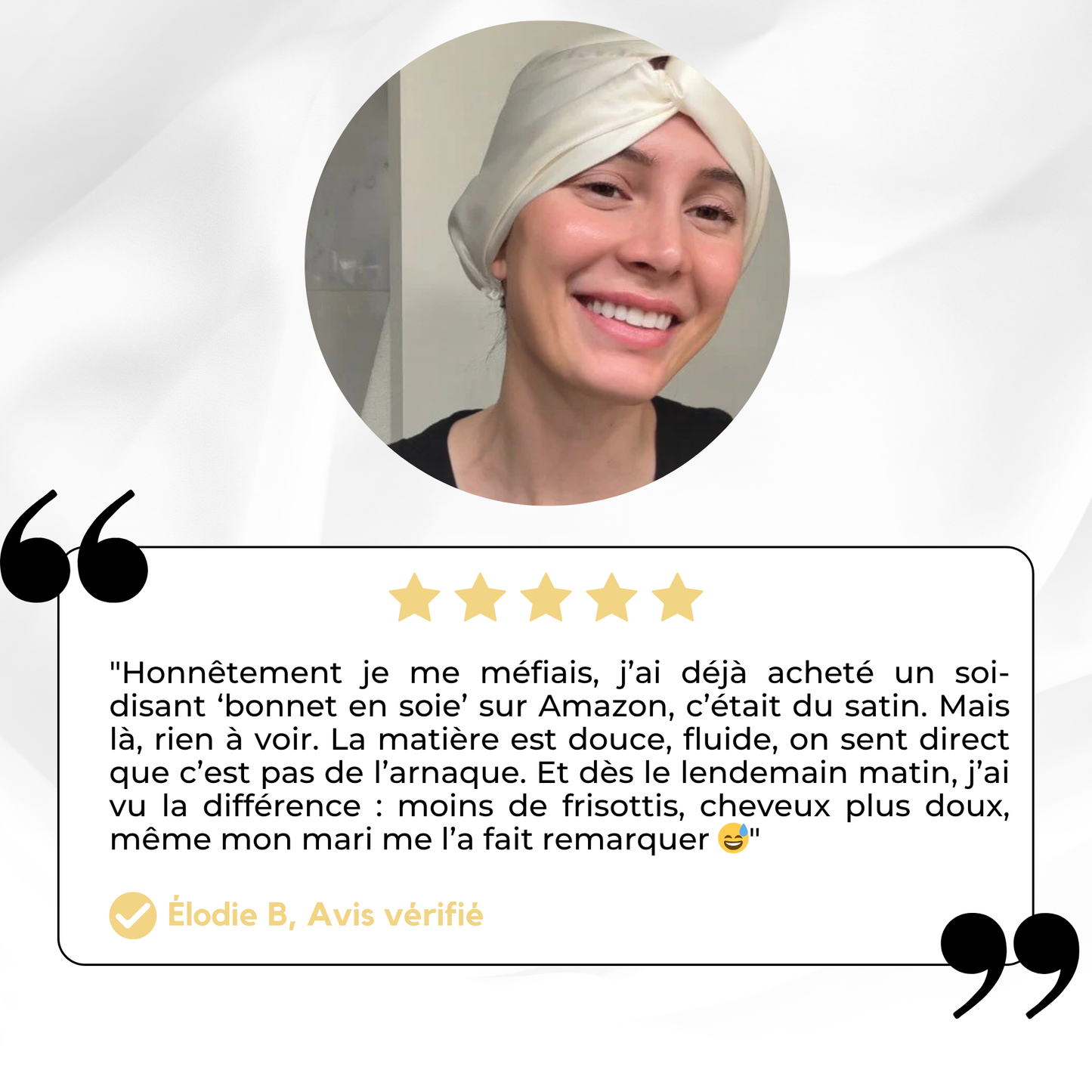 Bonnet de protection capillaire en soie