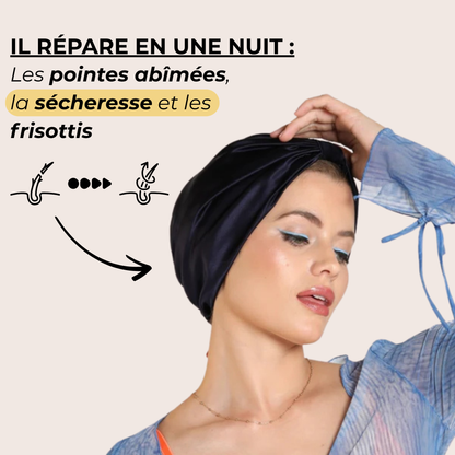 Bonnet de protection capillaire en soie