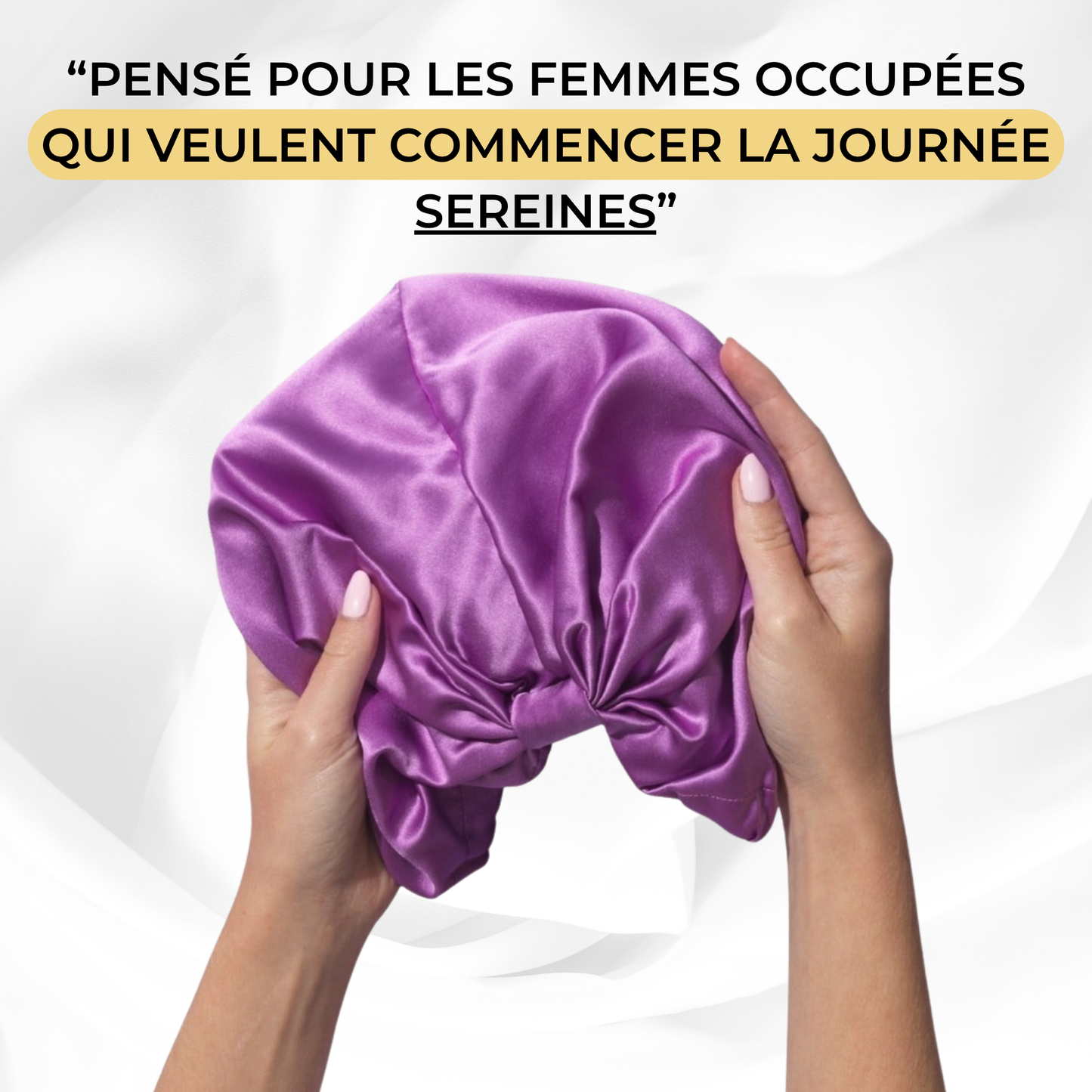Bonnet de protection capillaire en soie