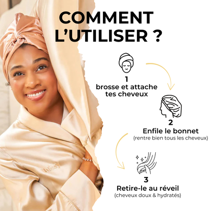 Bonnet de protection capillaire en soie