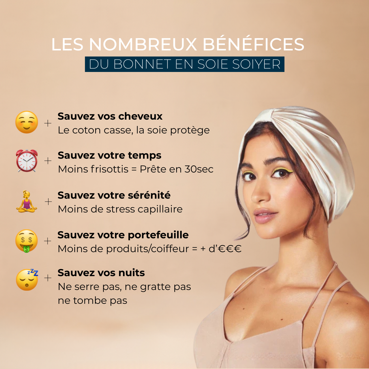 Bonnet en soie prenium