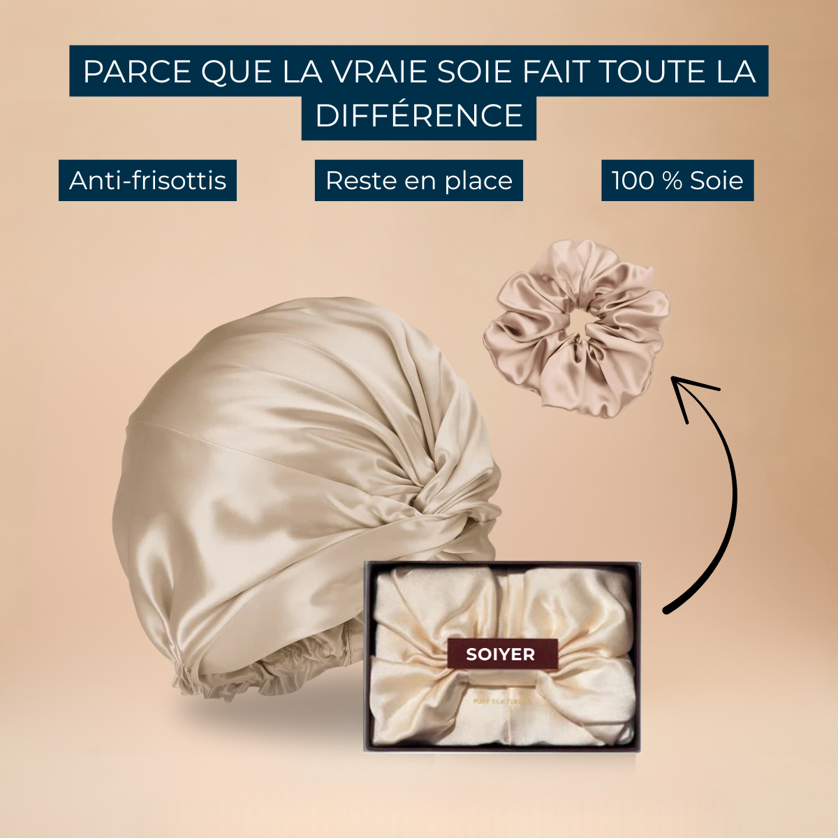 Bonnet en soie prenium